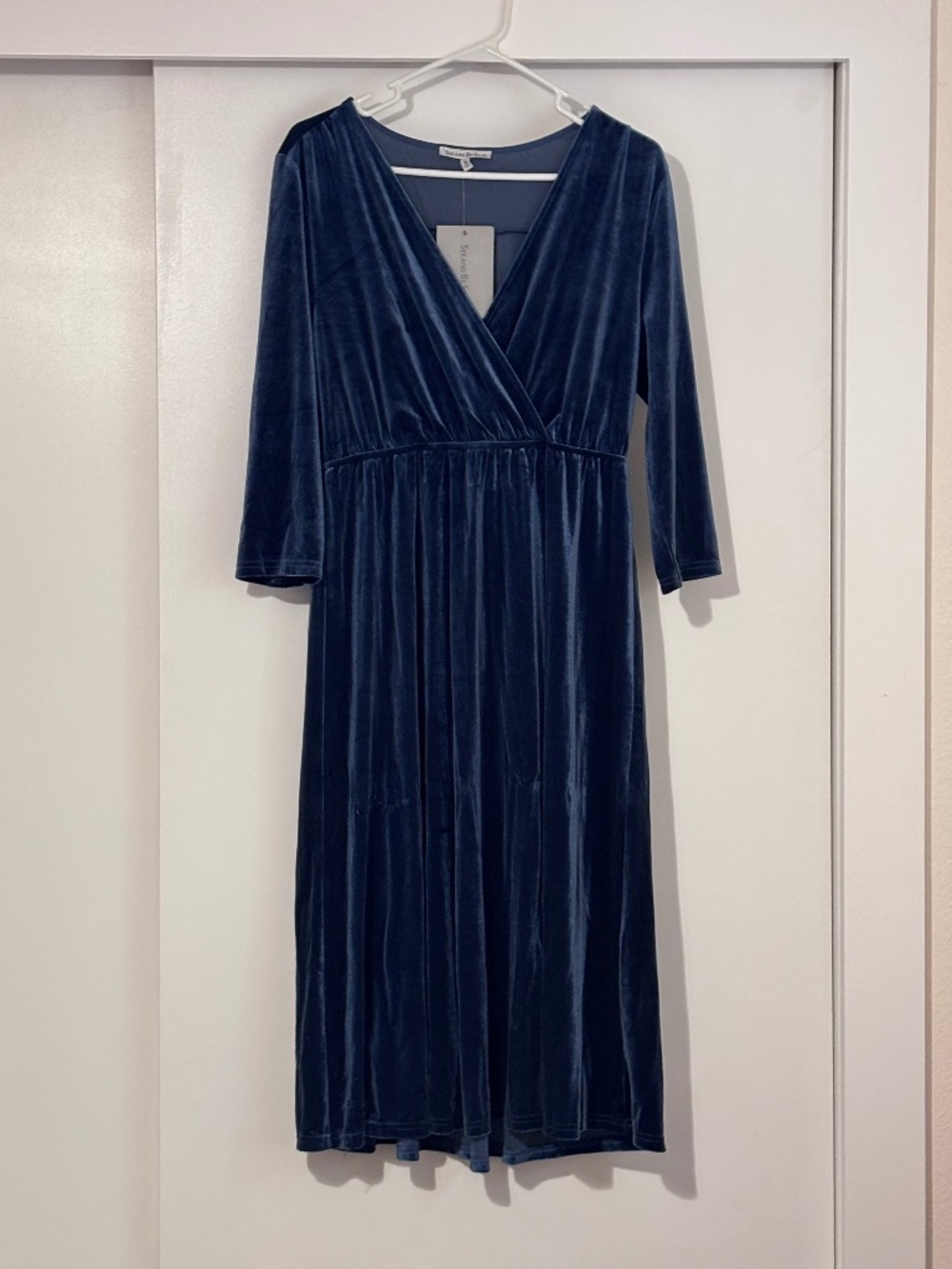 NWT See and Be Seen Velvet Blue Dress